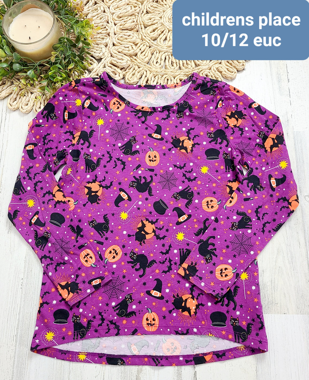 purple halloween design long sleeve childrens place