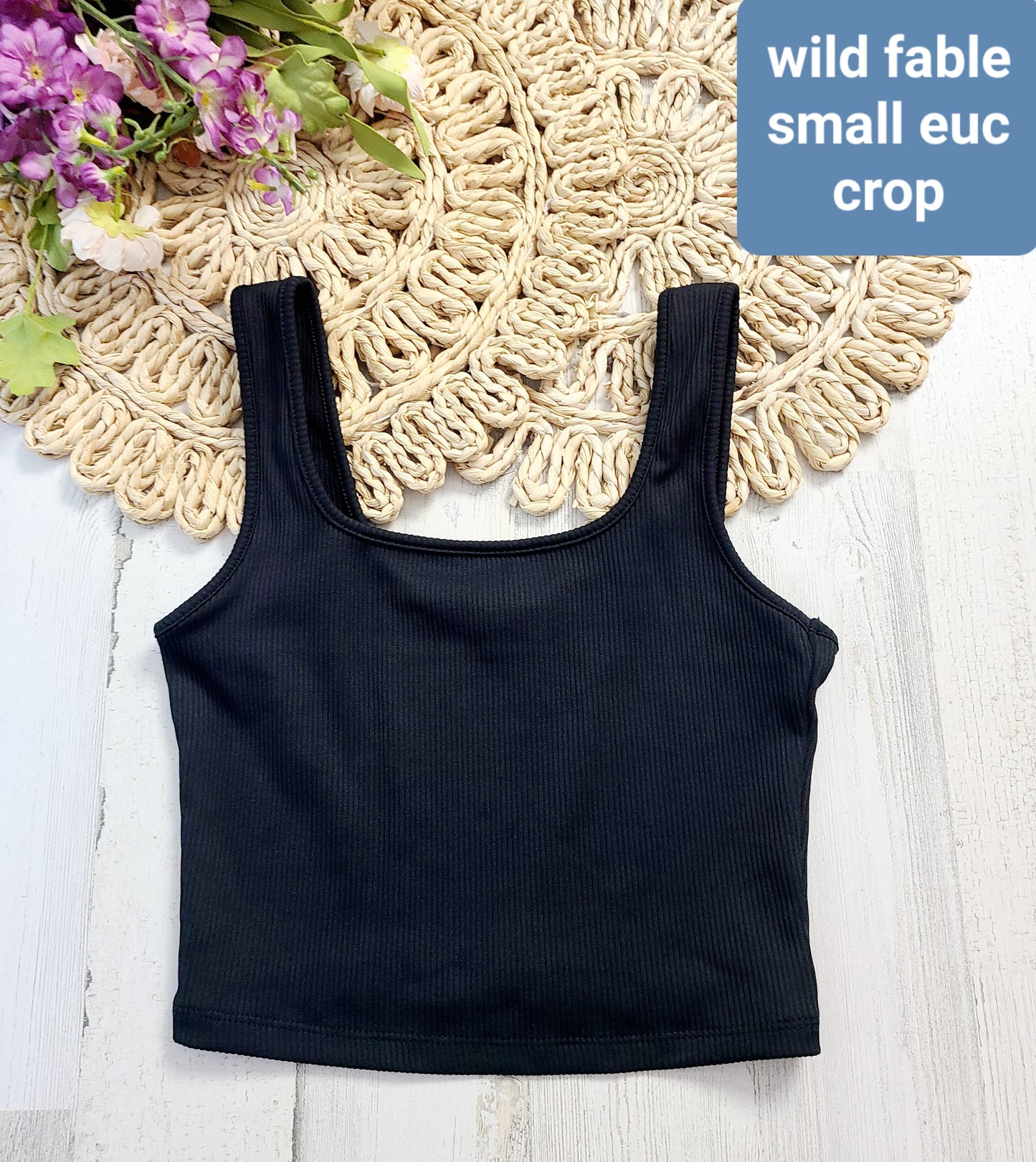 crop wild fable black tank