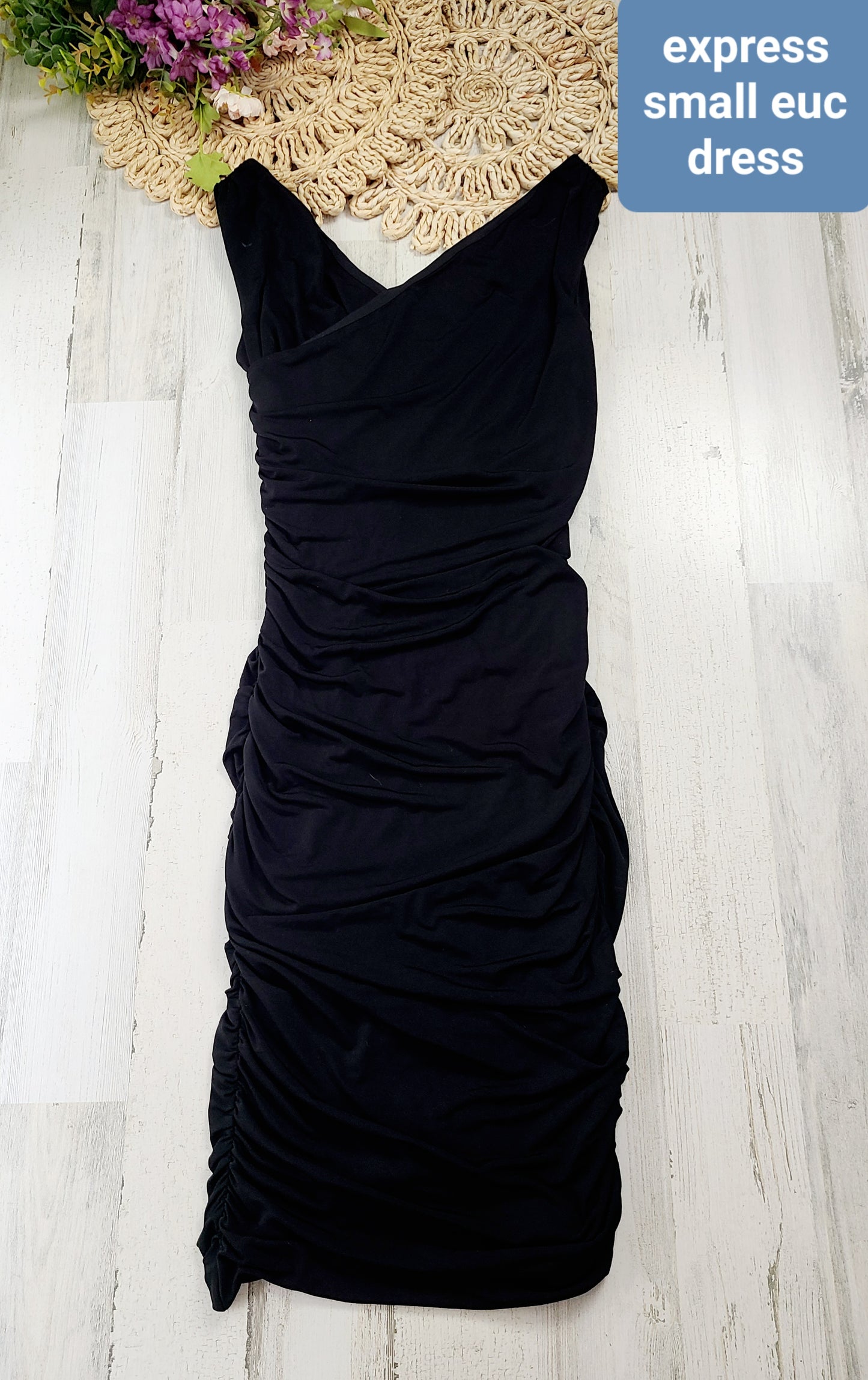 express rouched sides dress