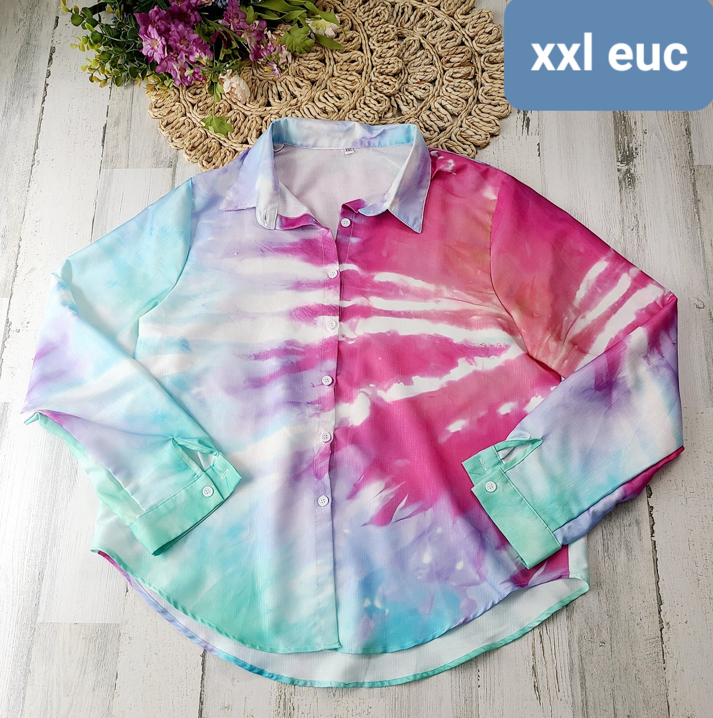 tie dye no brand blouse