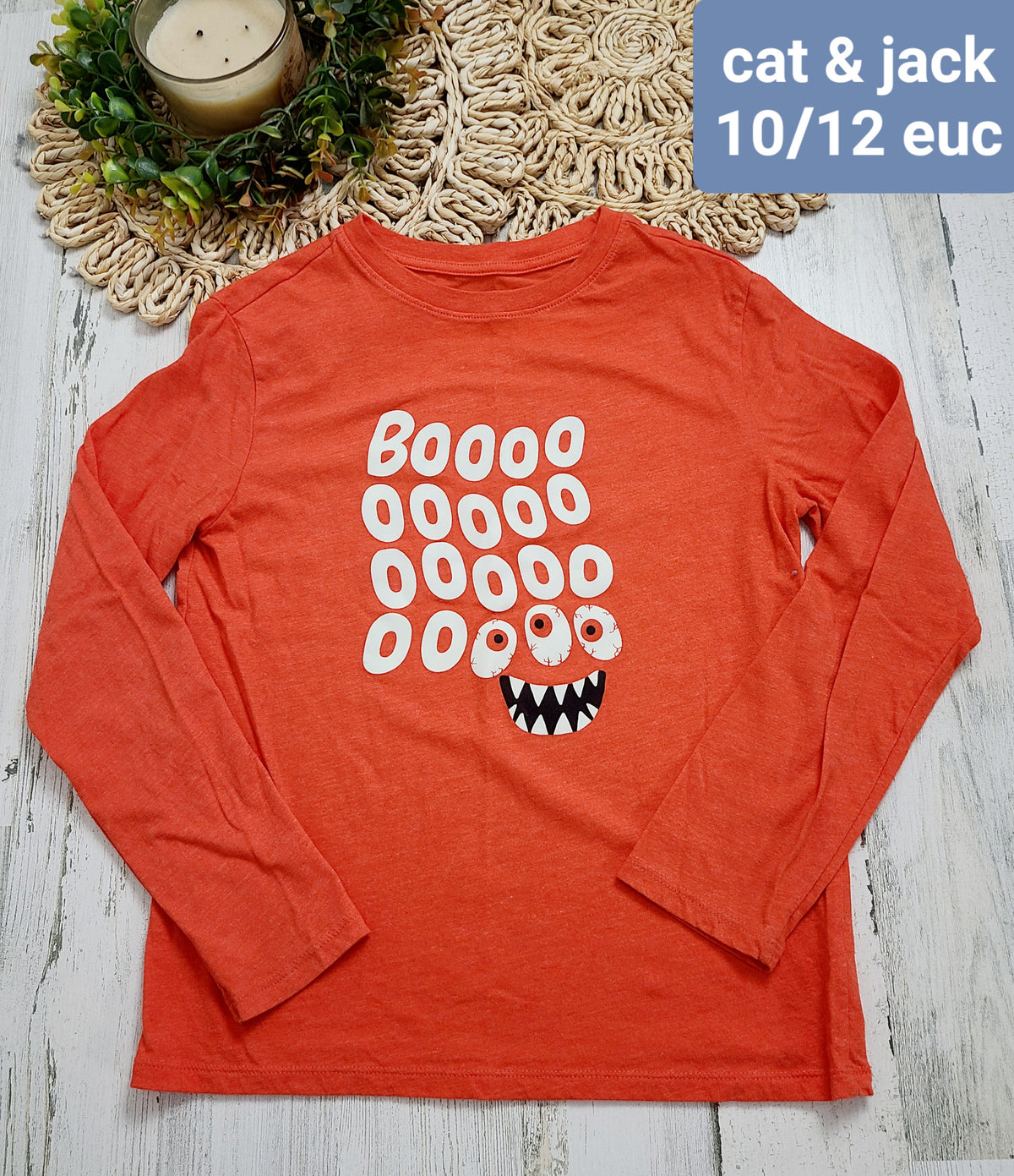 boo orange top 10/12y