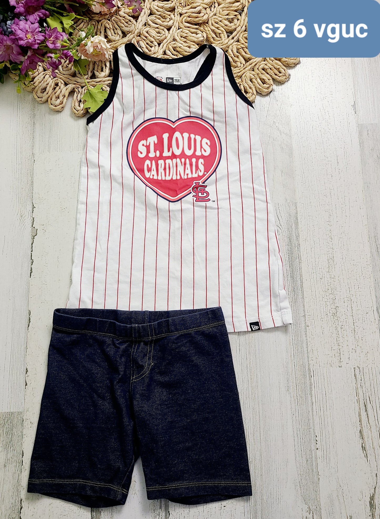 cardinals tank and shorts 6y