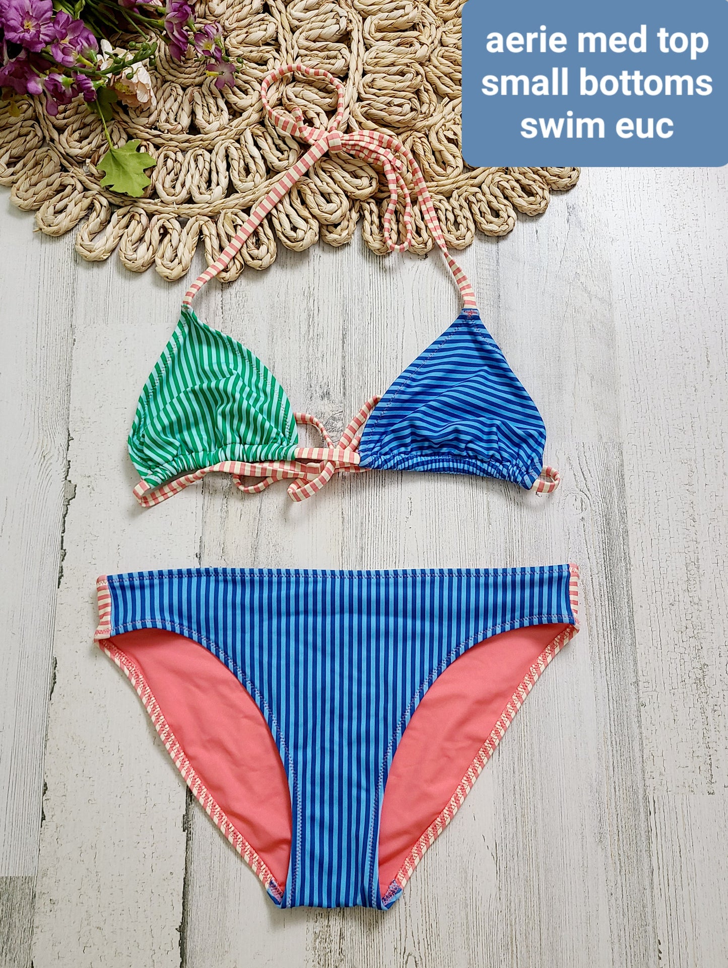 aerie green blue coral swim