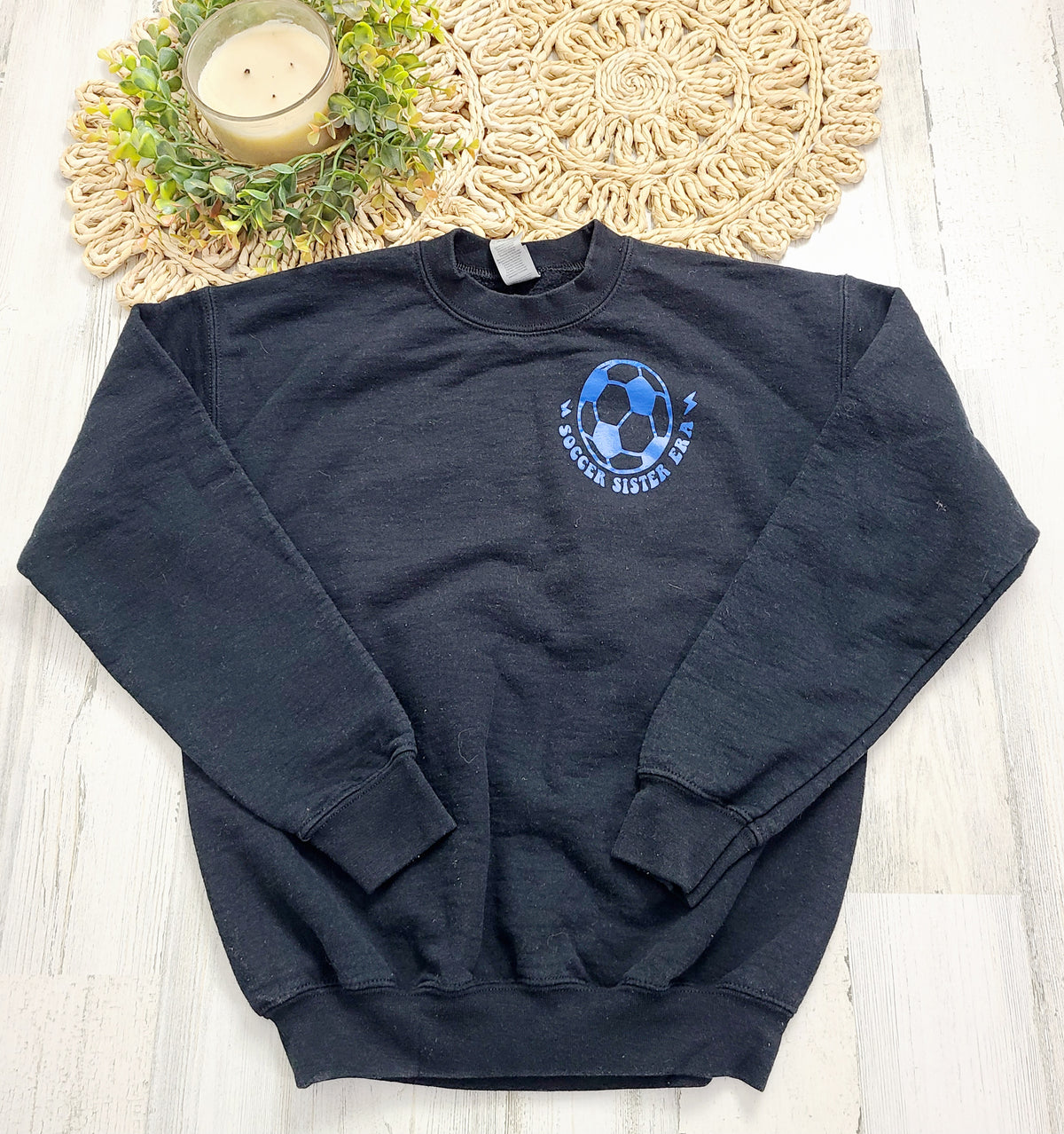 soccer sister era black sweatshirt