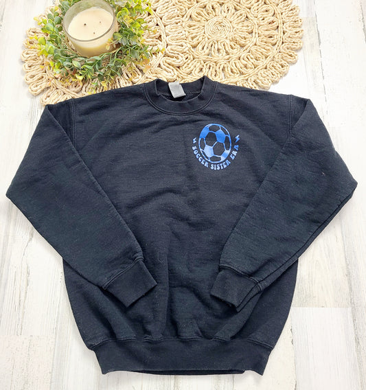 soccer sister era black sweatshirt