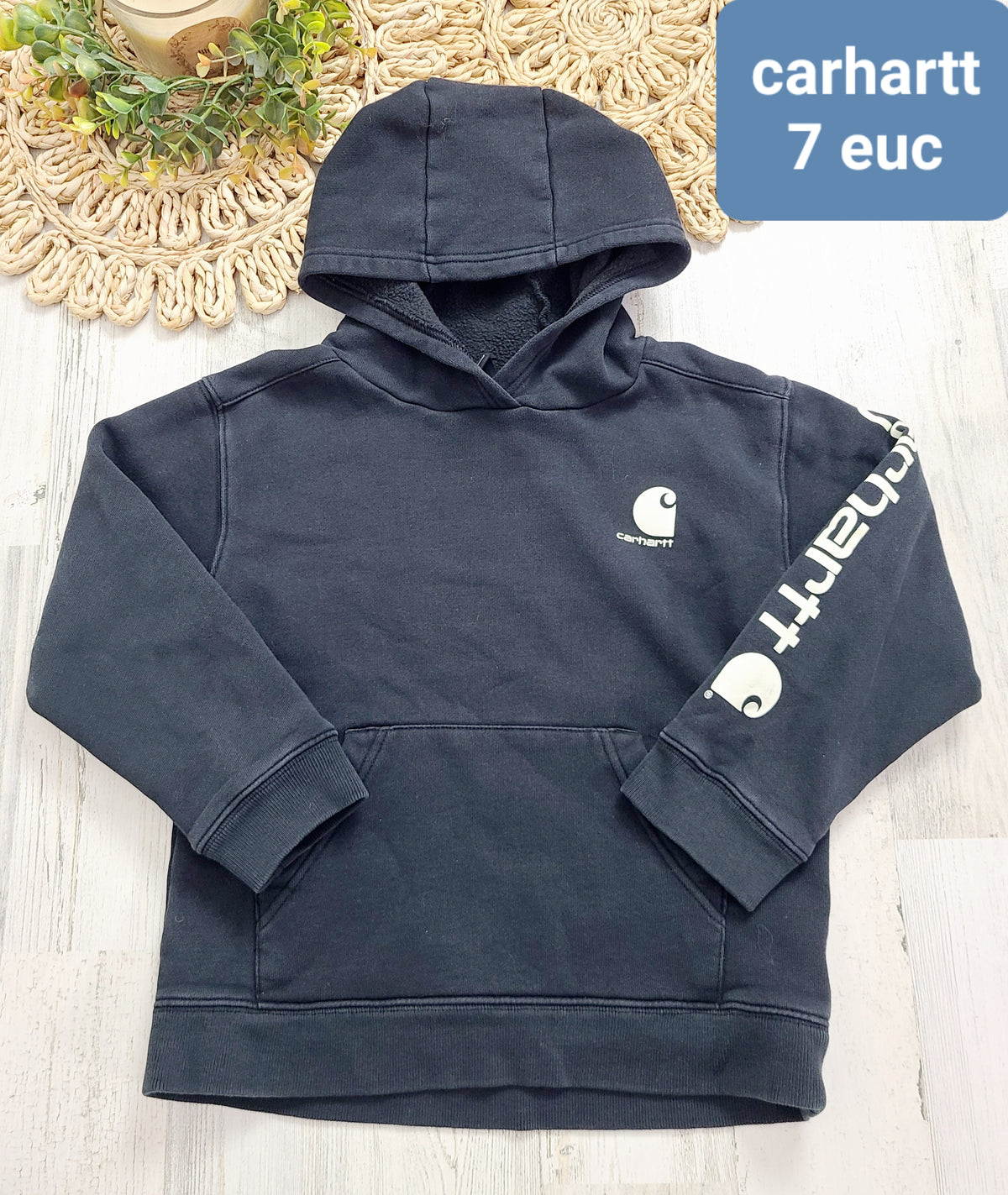 black carhartt hoodie boys 7y