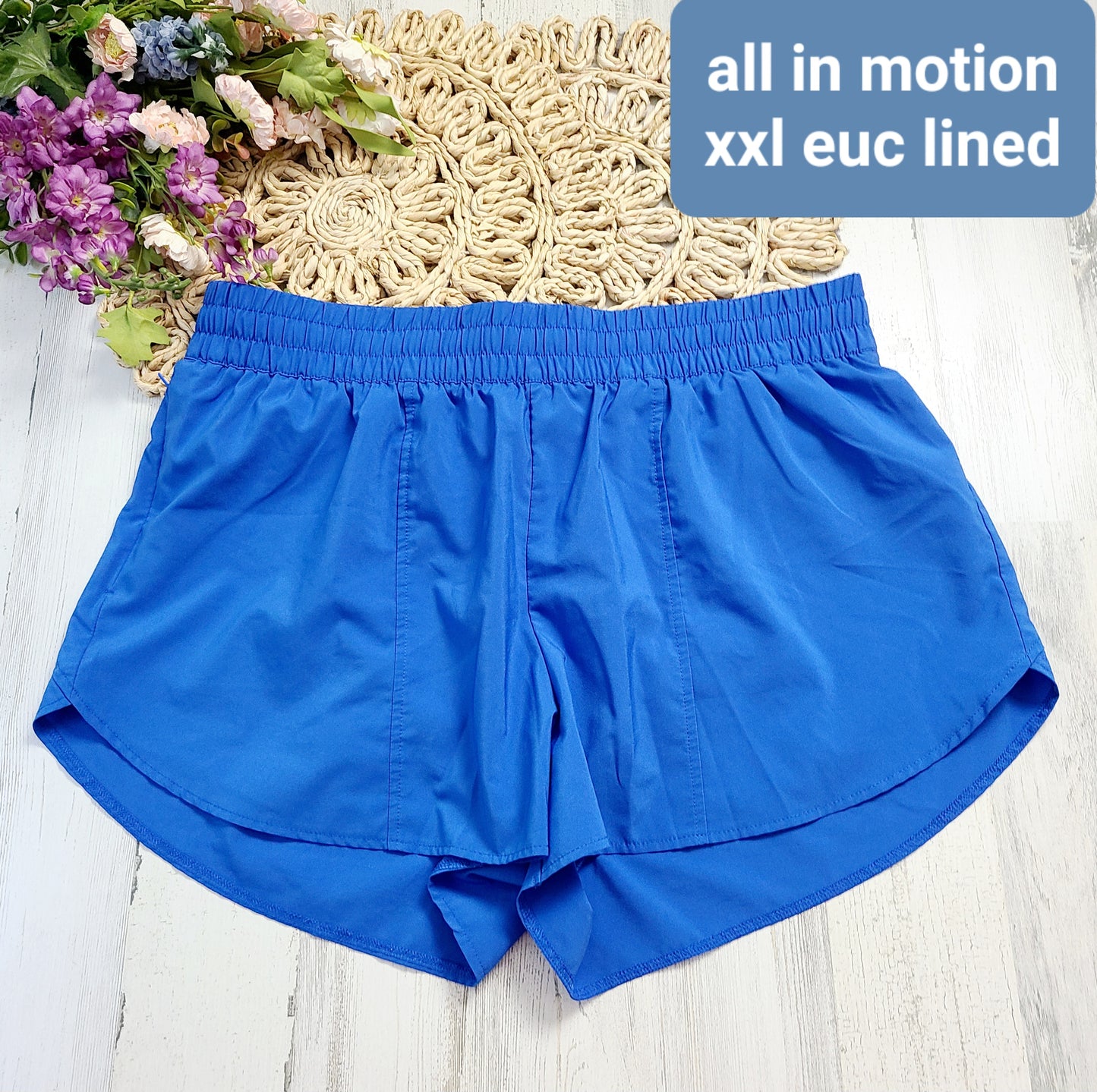 all in motion bright blue shorts