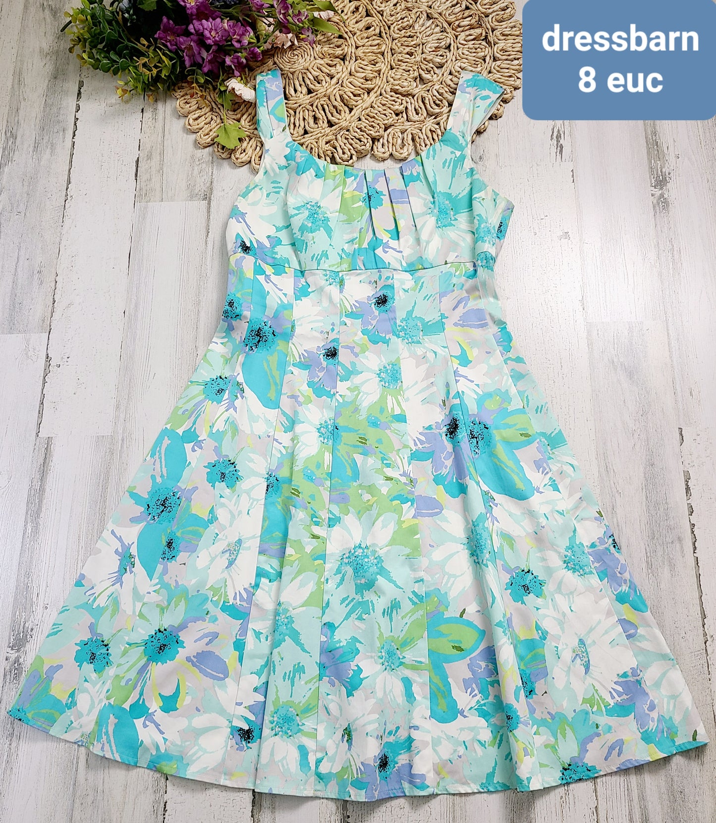 dressbarn blue floral dress