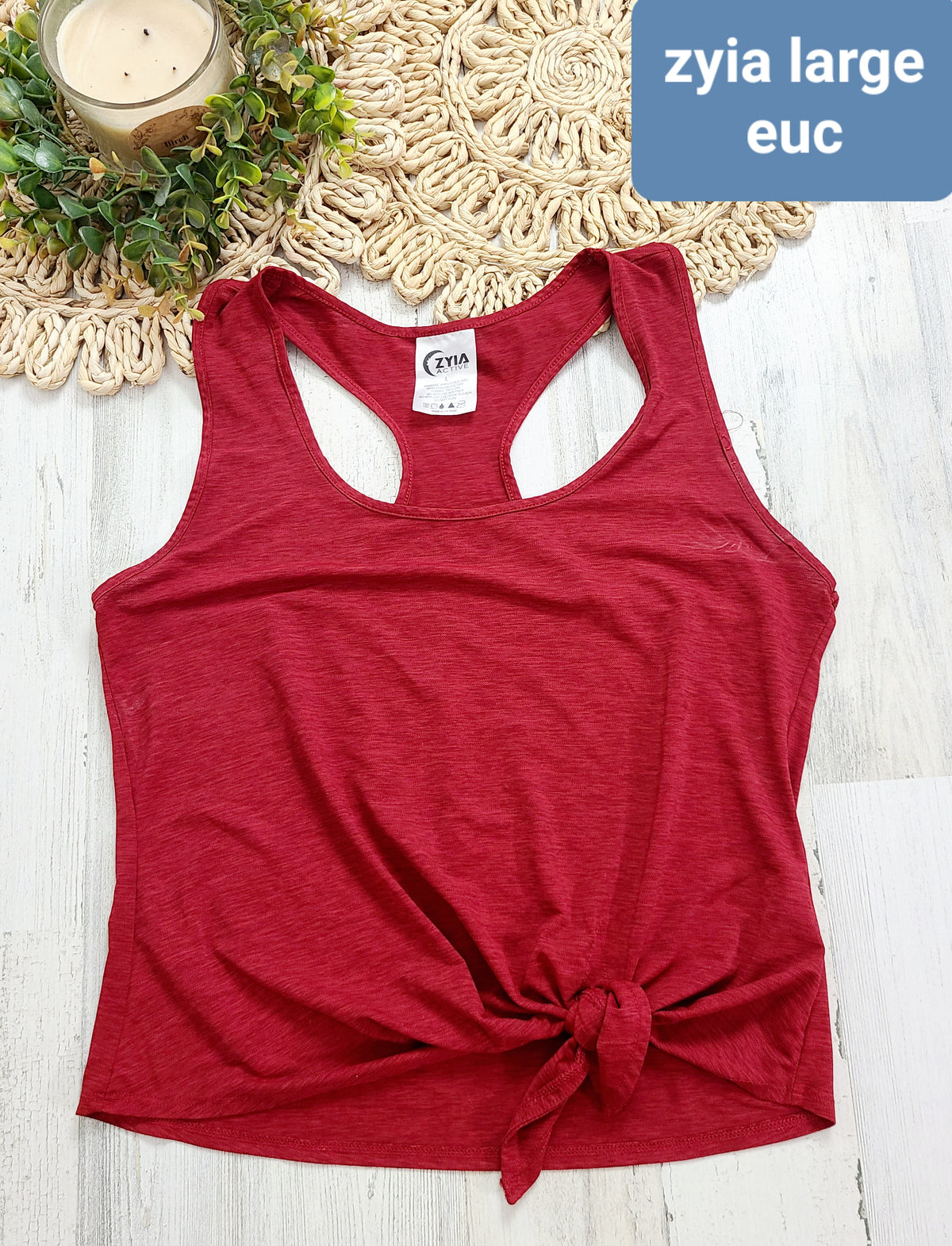 zyia red tank large