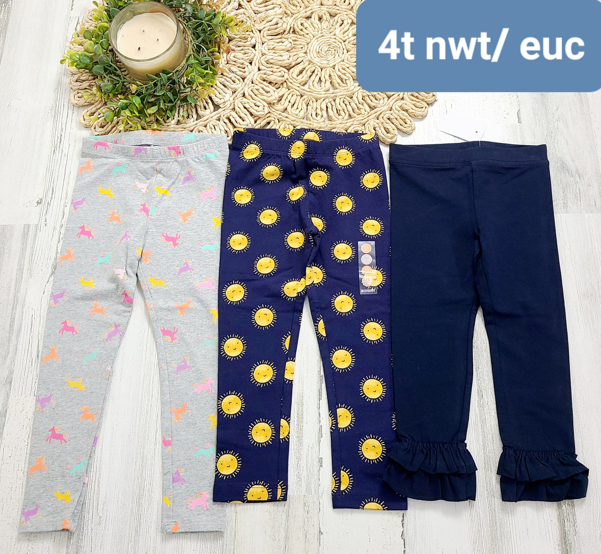 3 pairs leggings nwt/euc