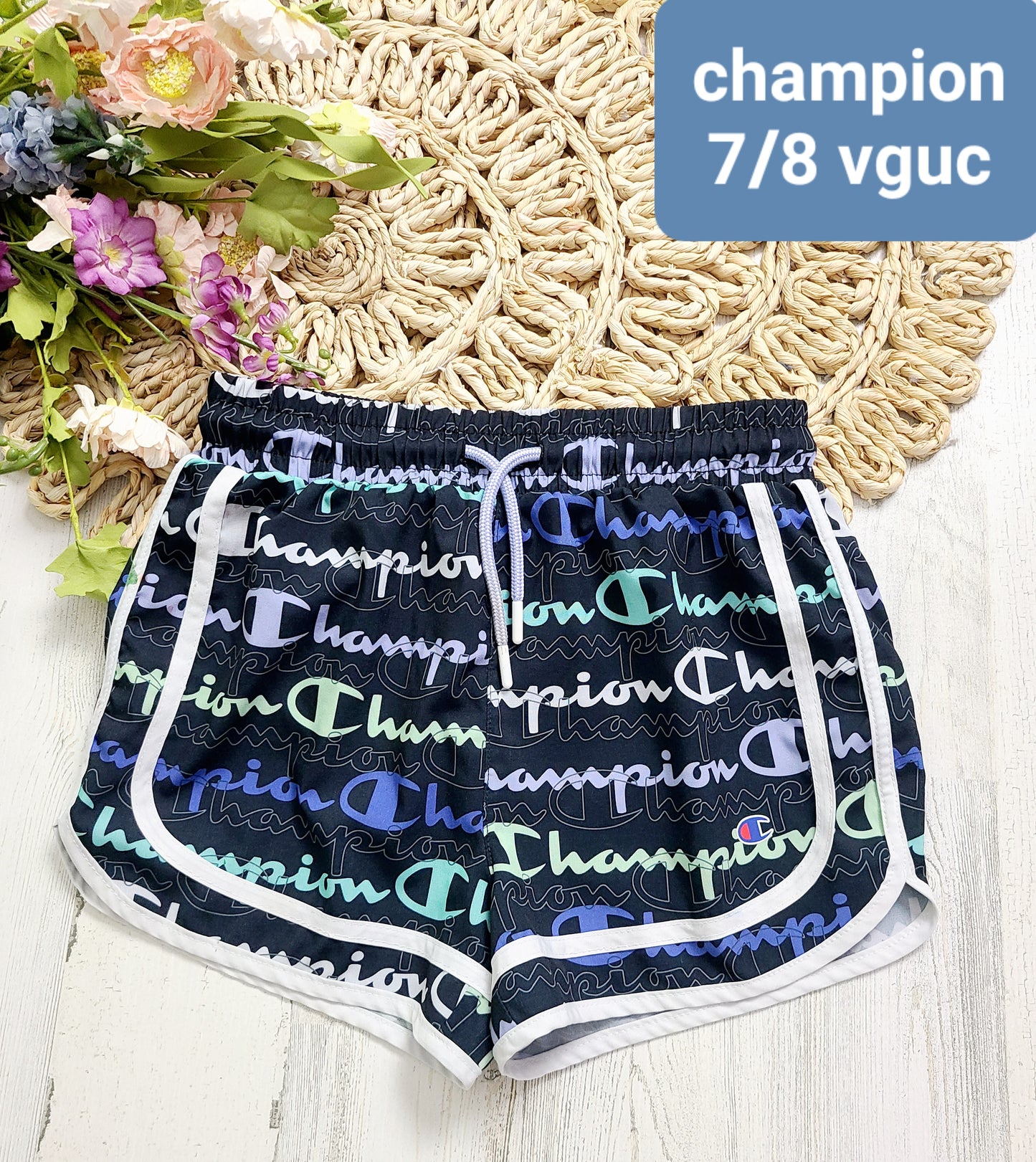 champion shorts girls logo