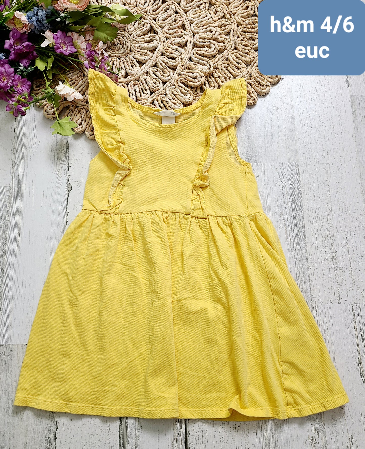 h&m yellow dress