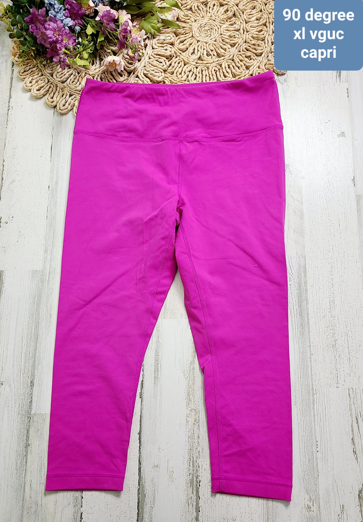 90 degrees capris pink
