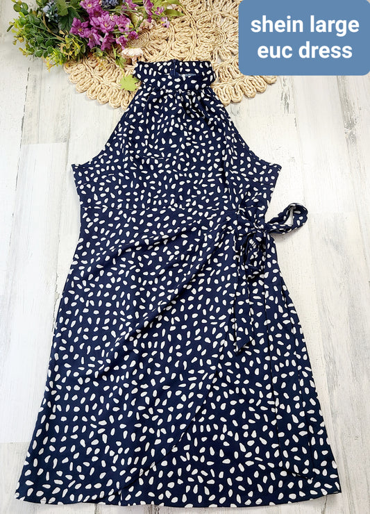 shein speckled halter dress