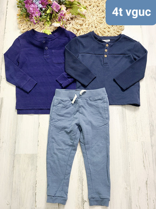 4t blue henley and pants