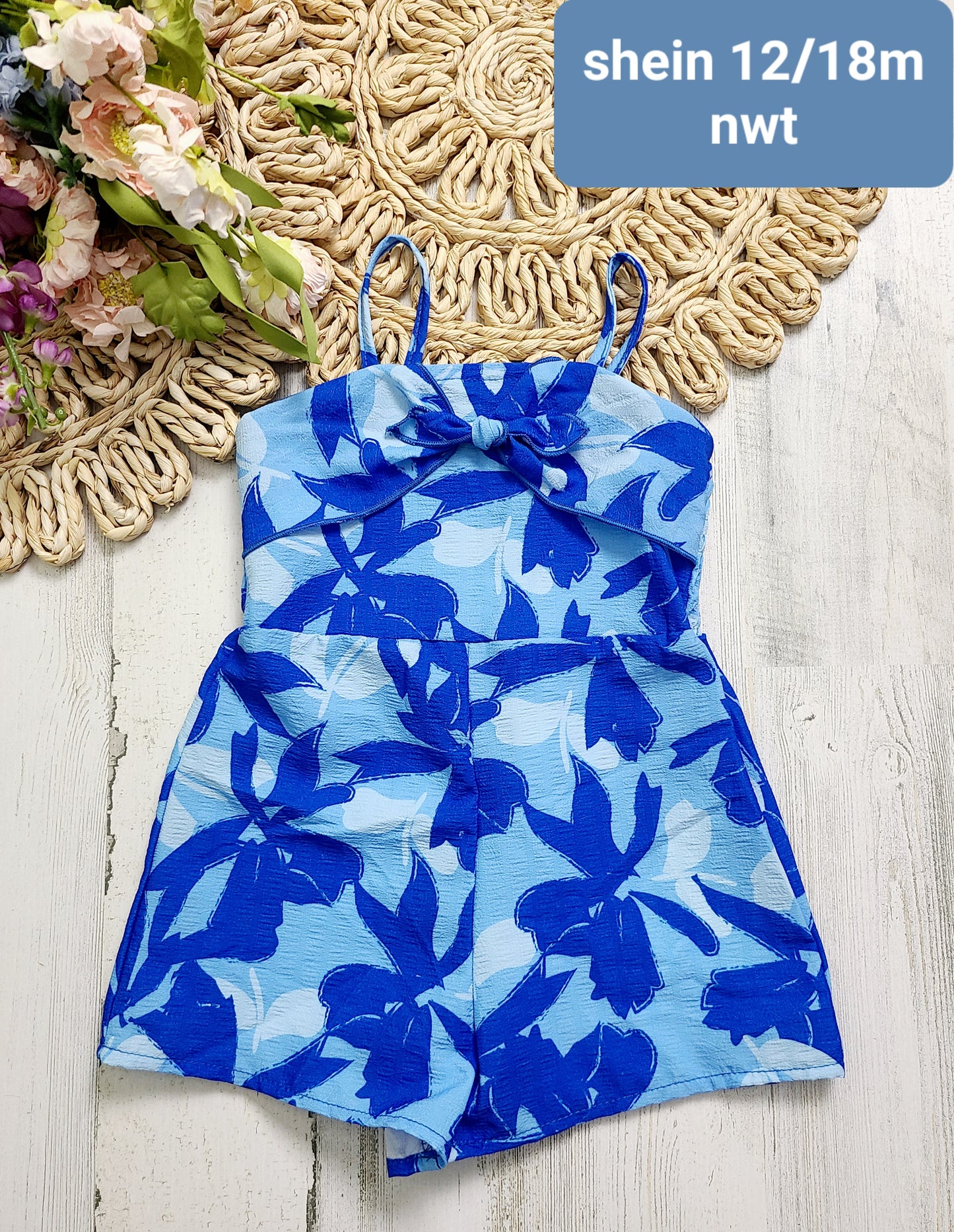 new shein romper blue