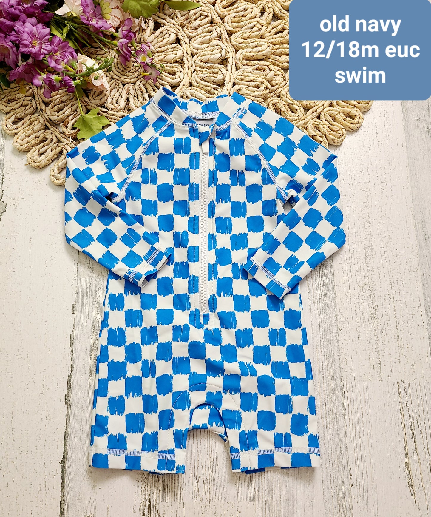 checkered swim old navy