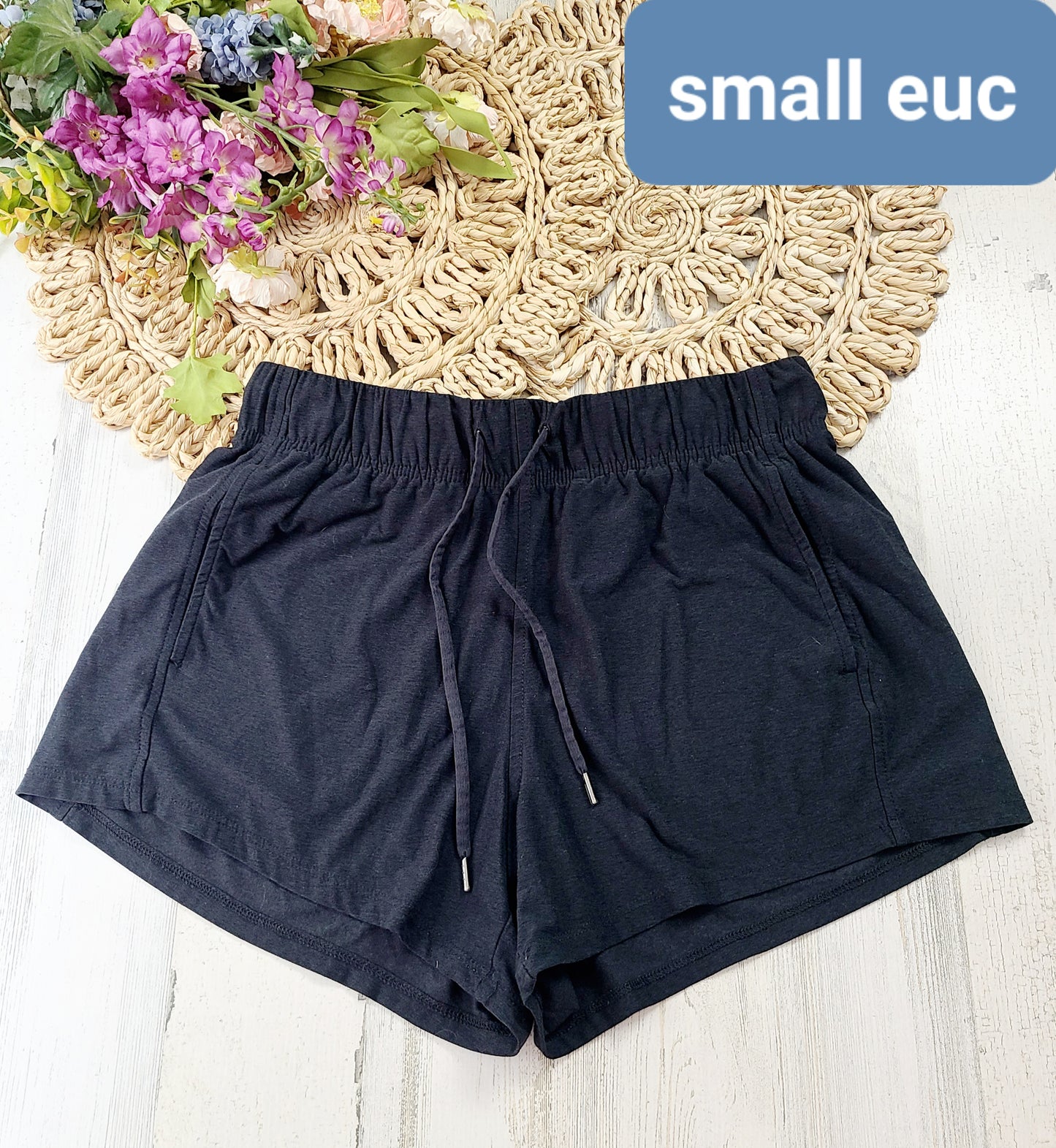black shorts drawstring