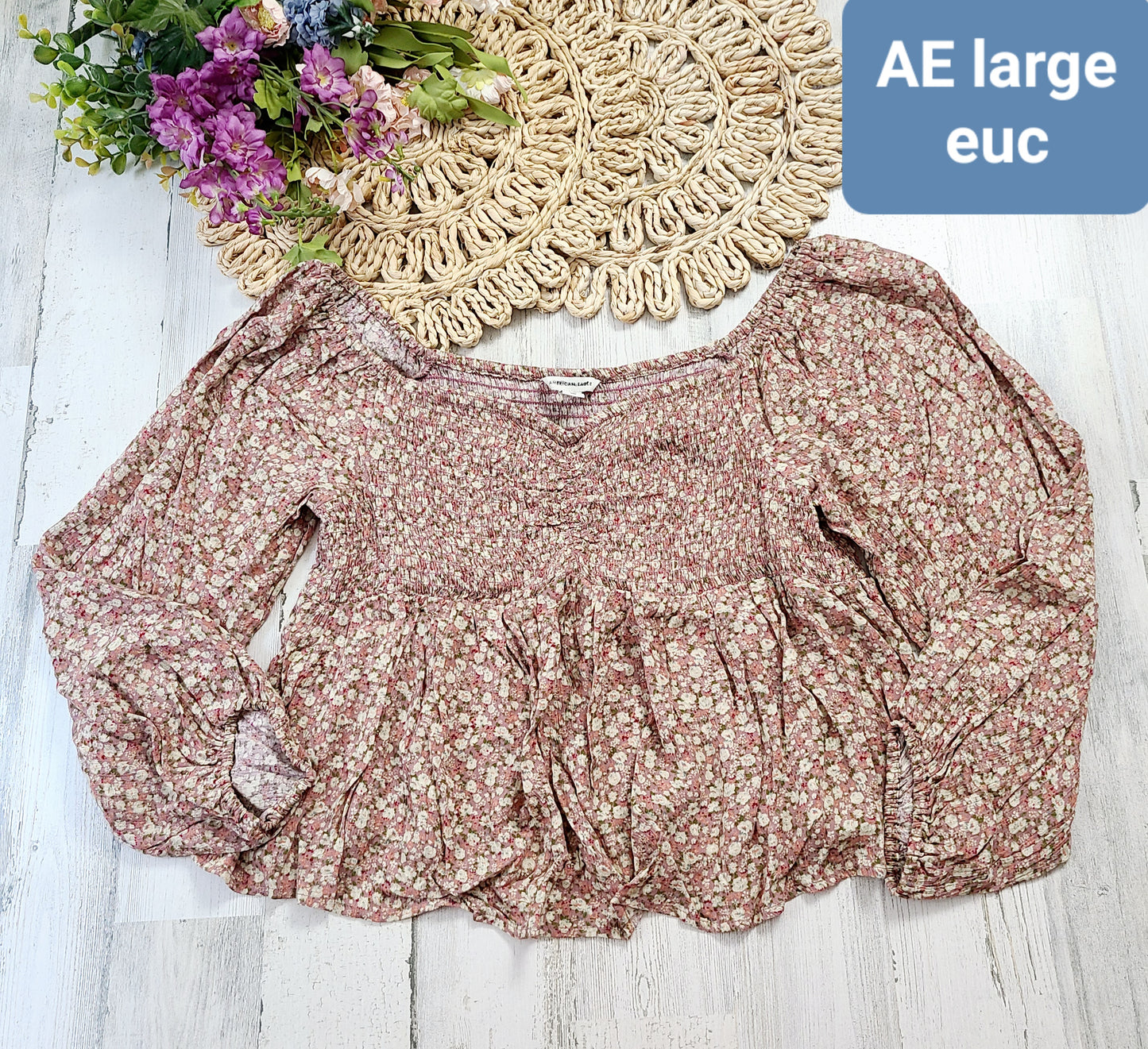ae smocked long sleeve