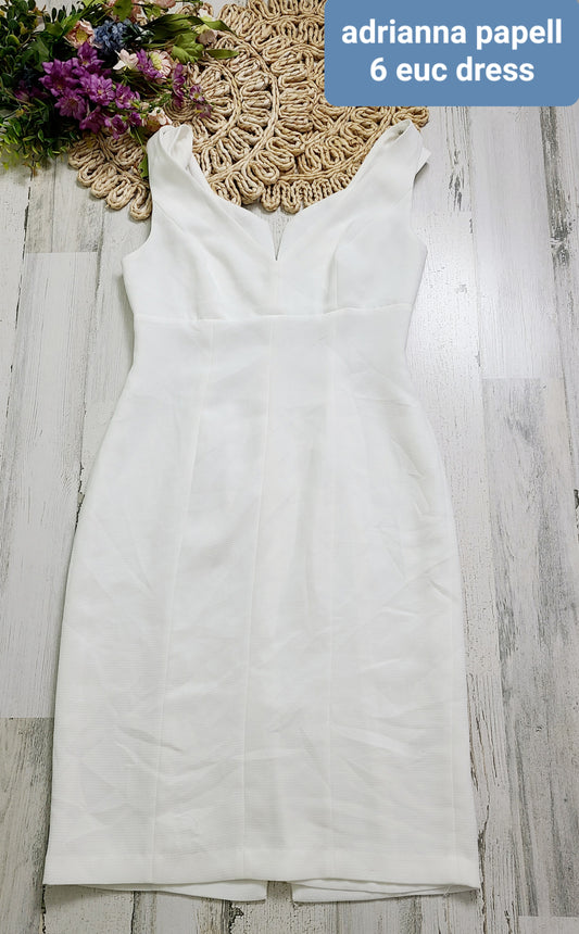 white adrianna papell dress