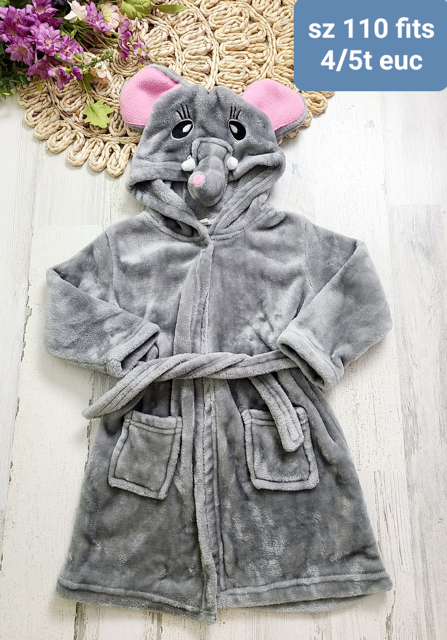 elephant fleece robe