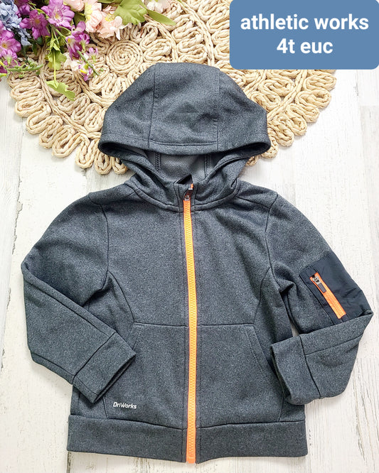 orange zip gray athletic works