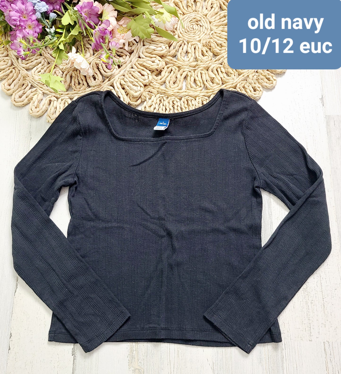 black 10/12y long sleeve old navy