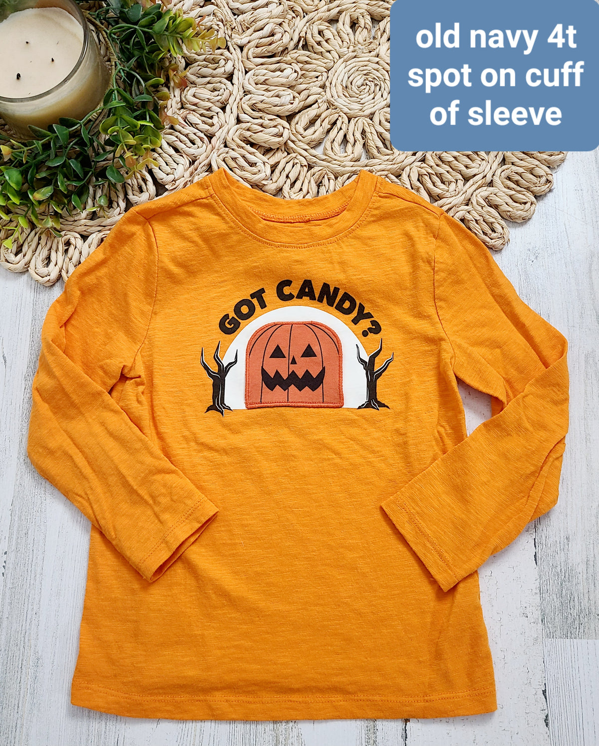got candy orange long sleeve old navy