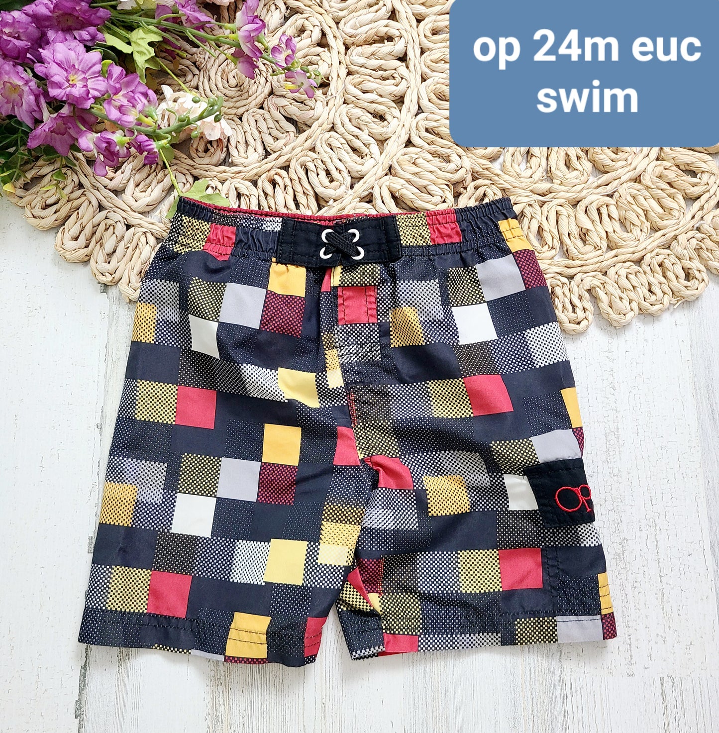 op square swim bottoms