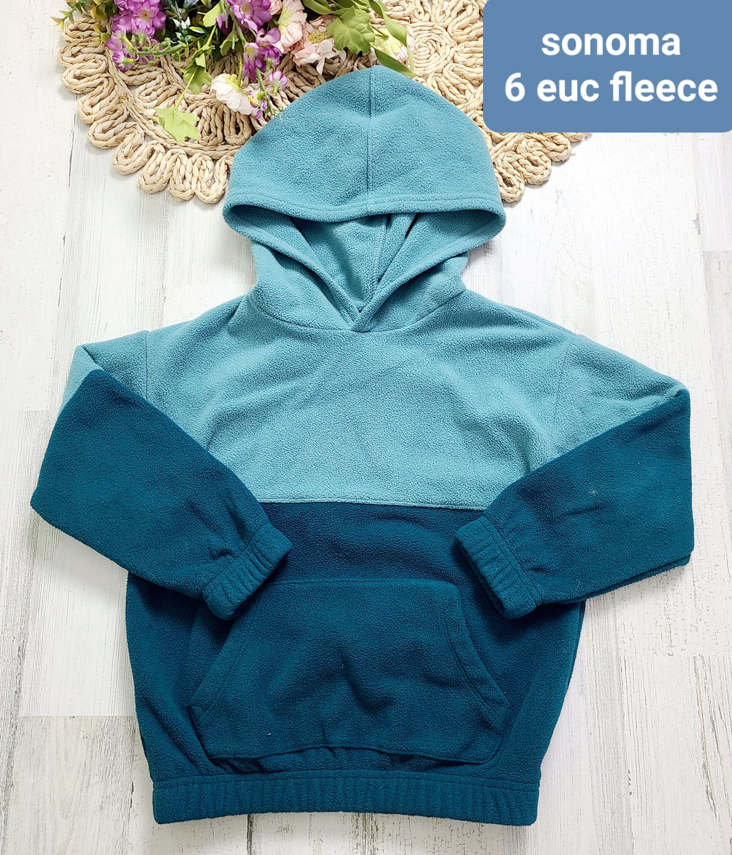 sonoma fleece hoodie teal