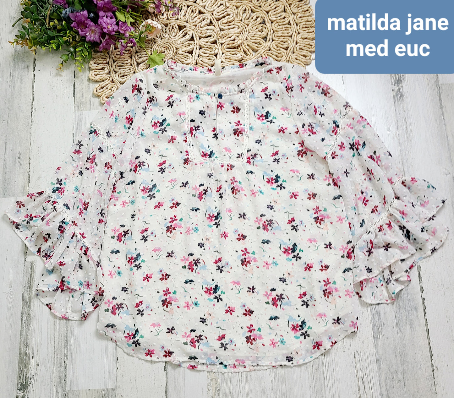 matilda jane flare sleeves womens medium