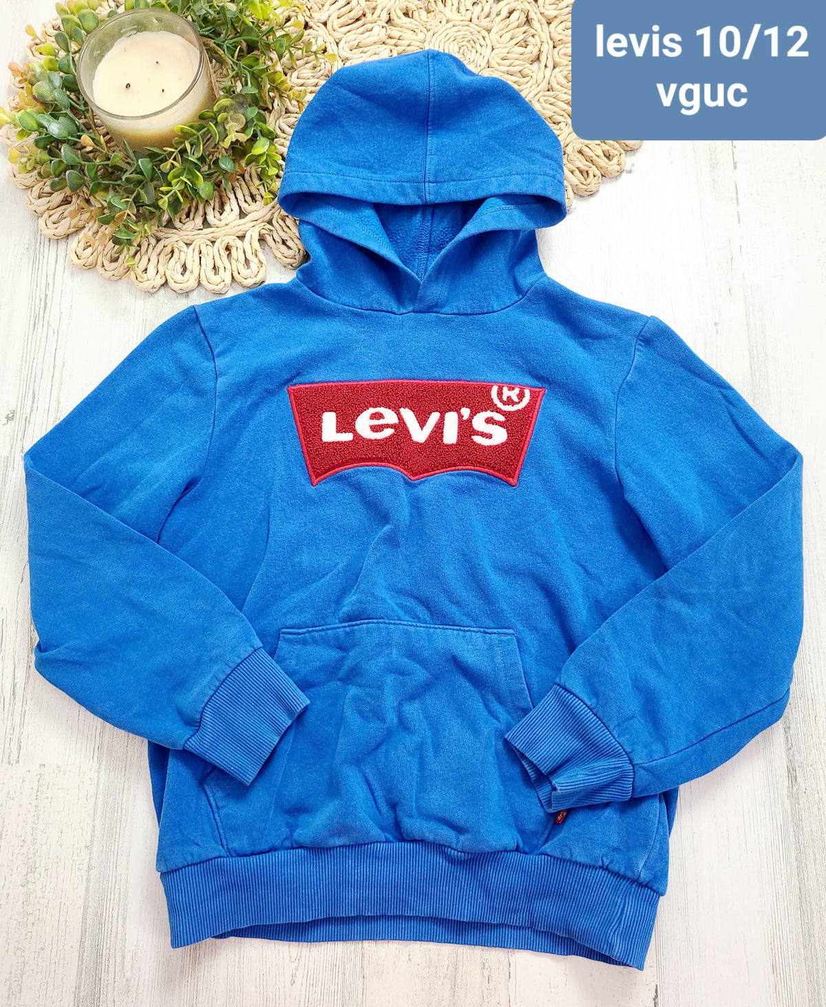levis blue red hoodie boys