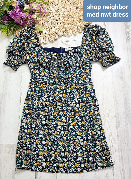 new shop neighbor puff sleeve dress