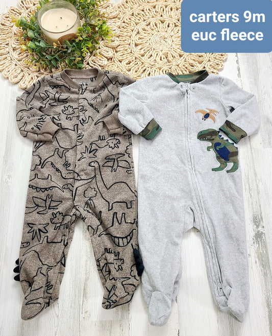 fleece 9m dino carters pjs