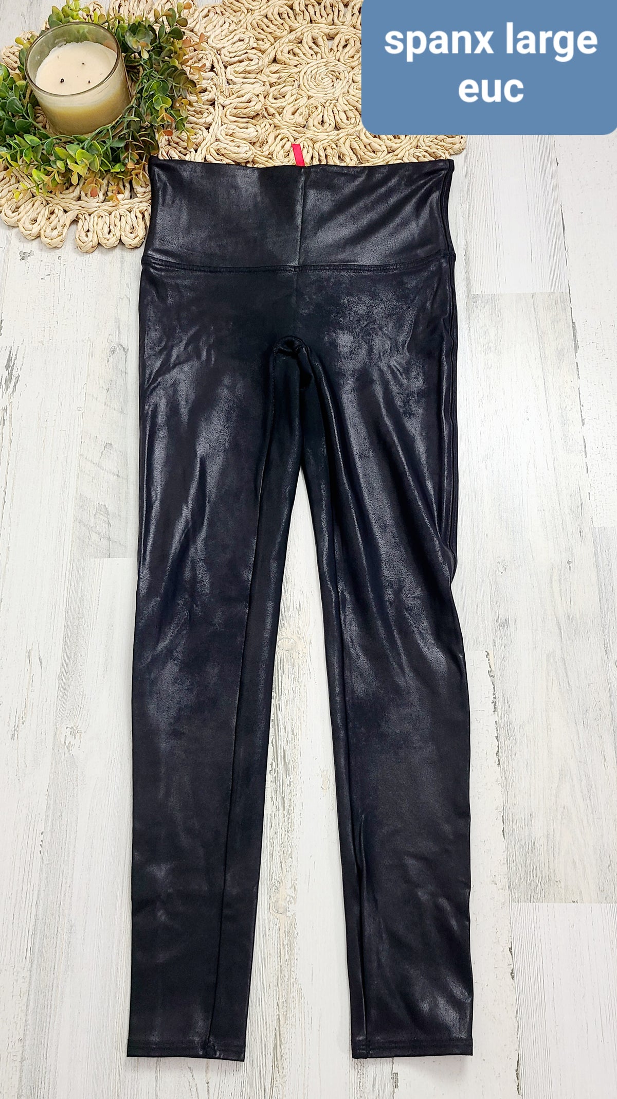 faux leather spanx large