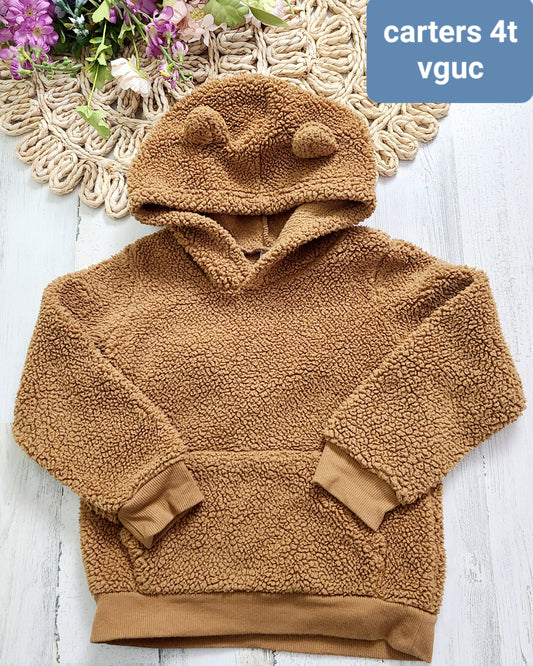 brown sherpa hoodie carters