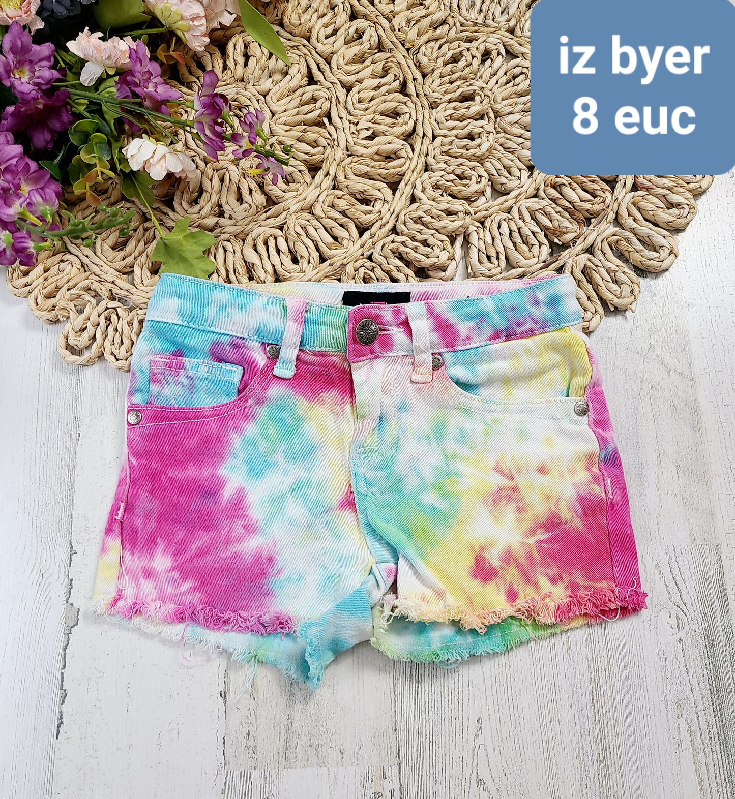 iz byer tie dye shorts