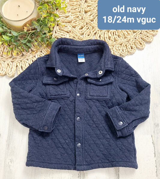 quilted navy snap old navy