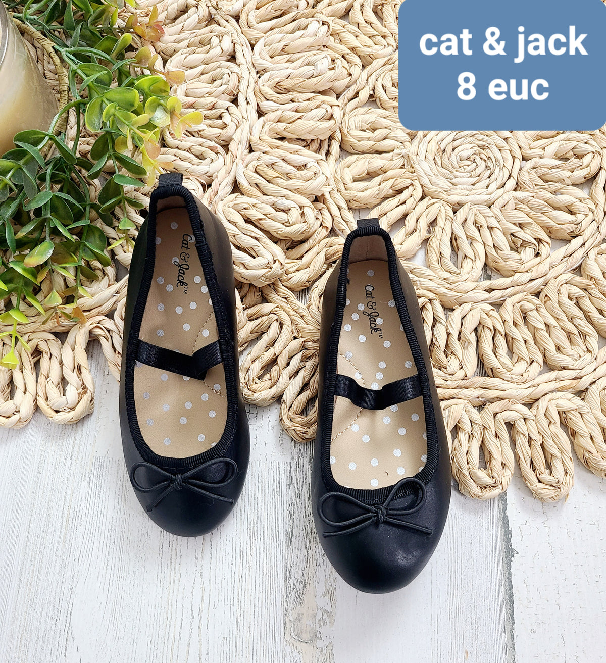 black flats with bow cat & jack
