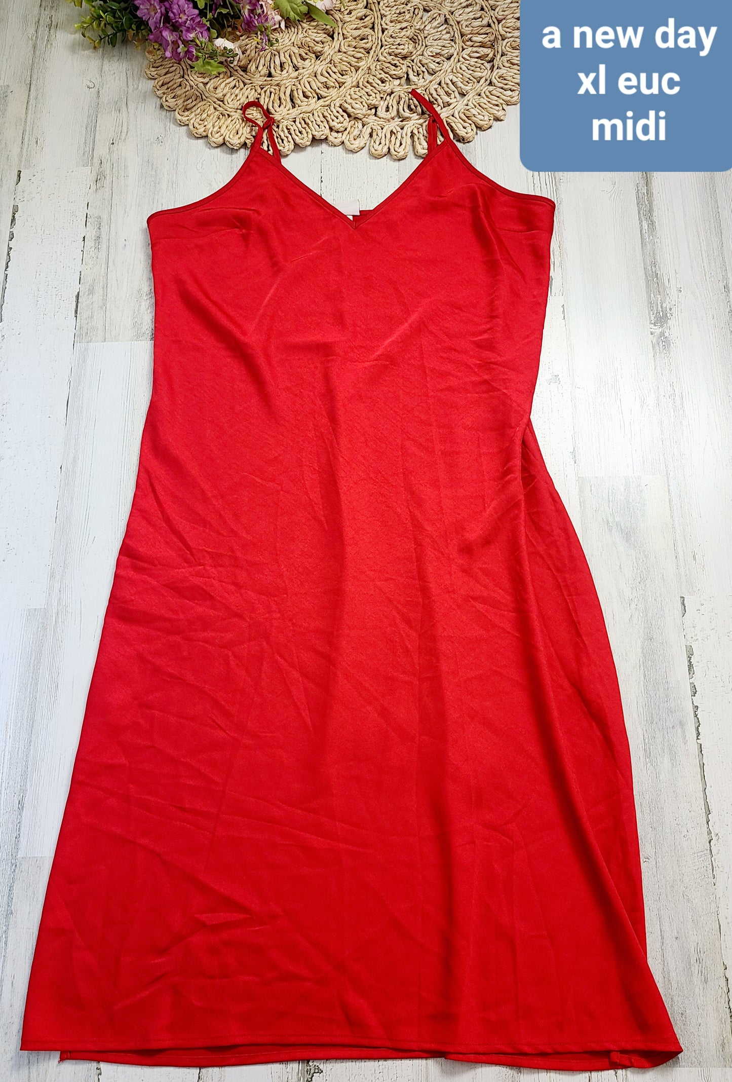 a new day midi red dress
