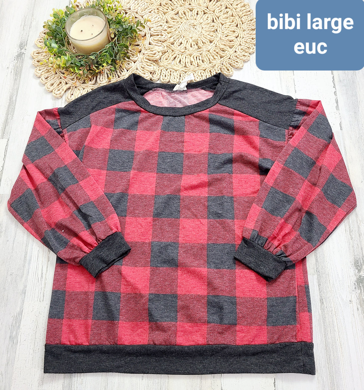 red black plaid bibi