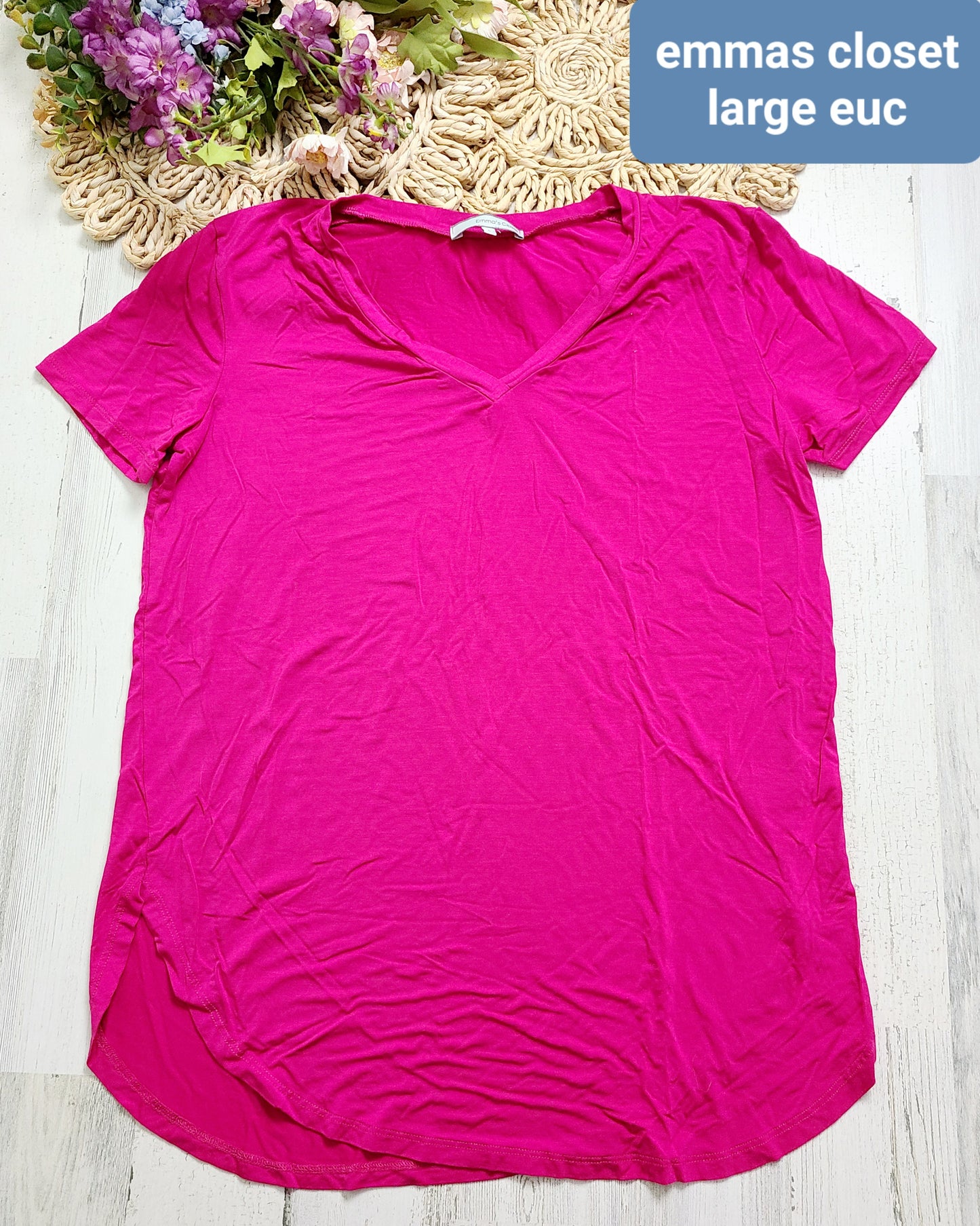 emmas closet soft tee pink