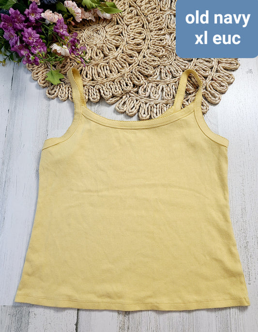 old navy yellow tank