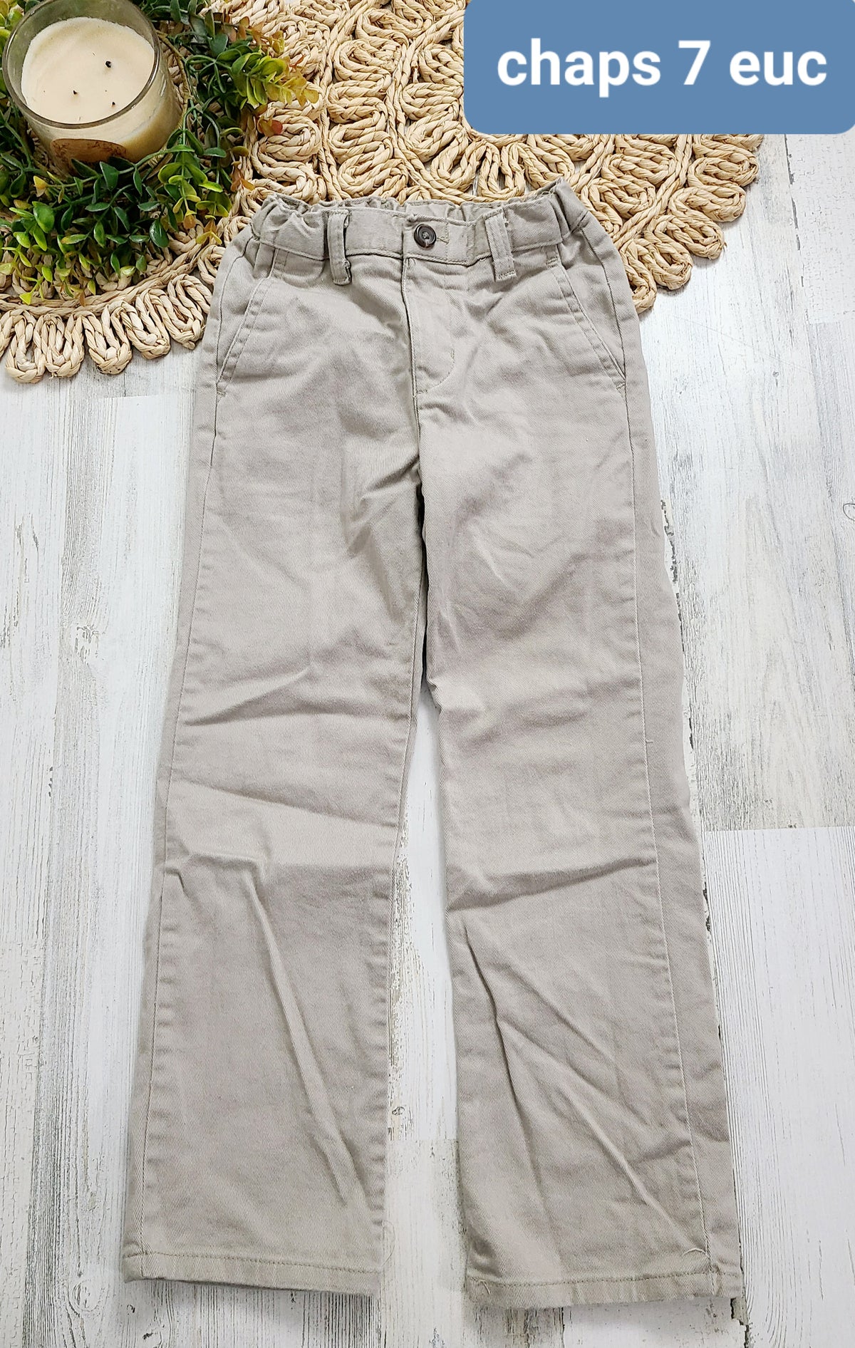 khaki chaps pants 7y boys