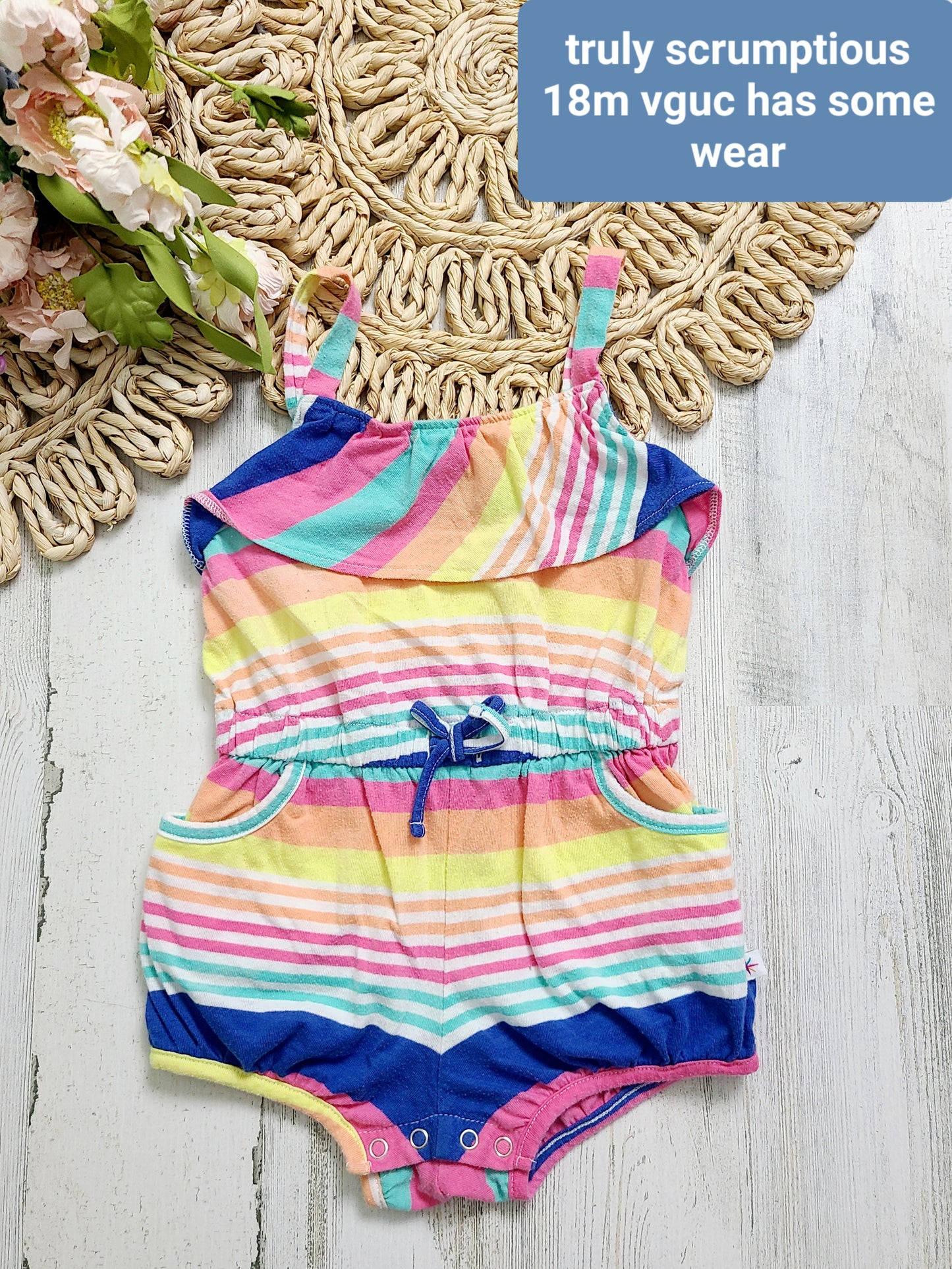 truly scrumptions romper stripes
