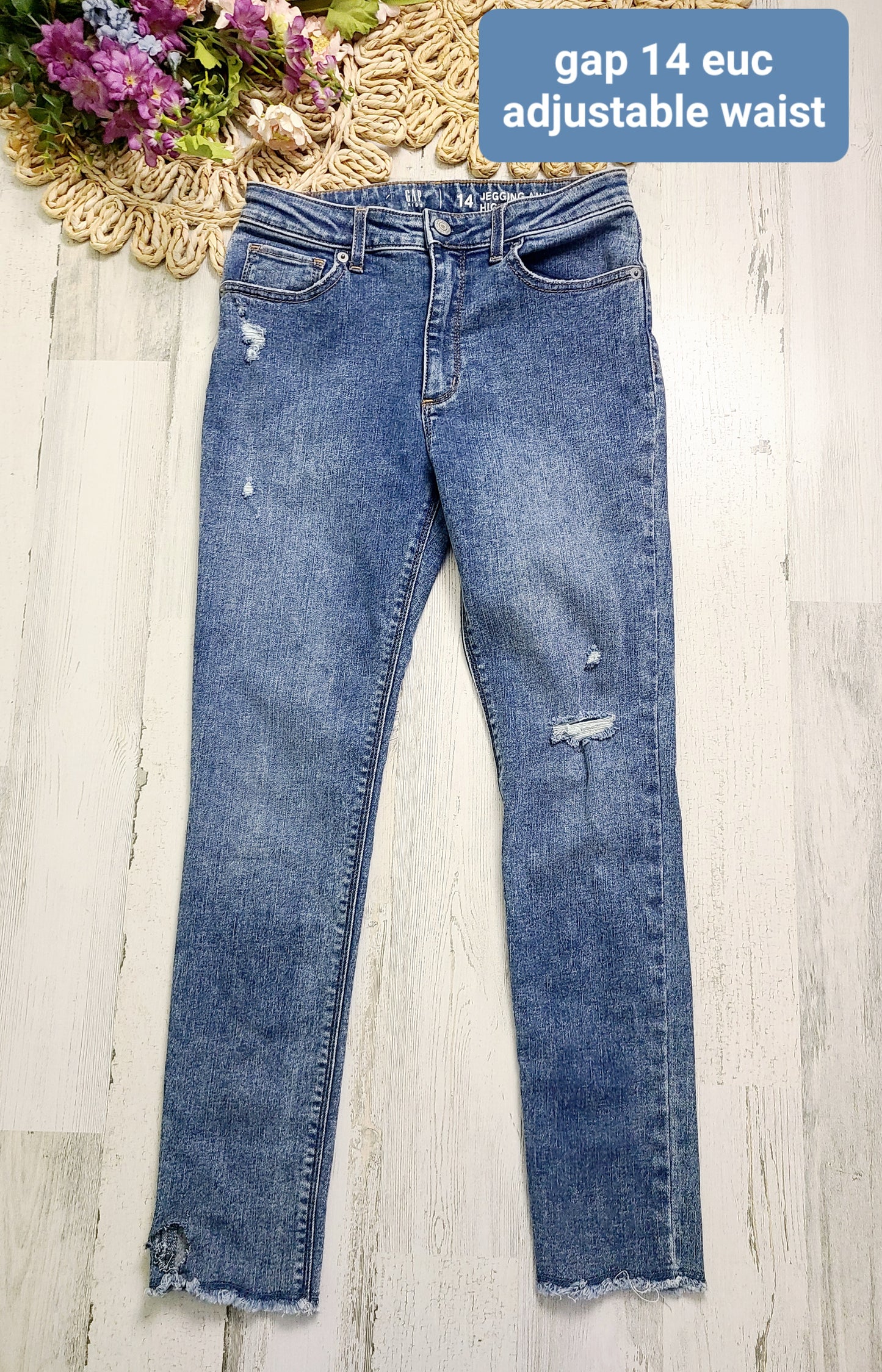 gap skinny raw hem jeans