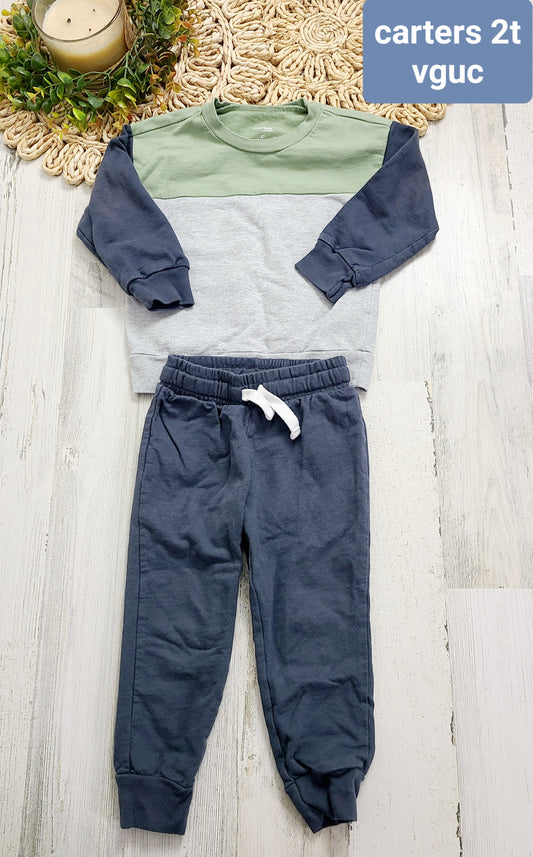 gray green carters 2t outfit