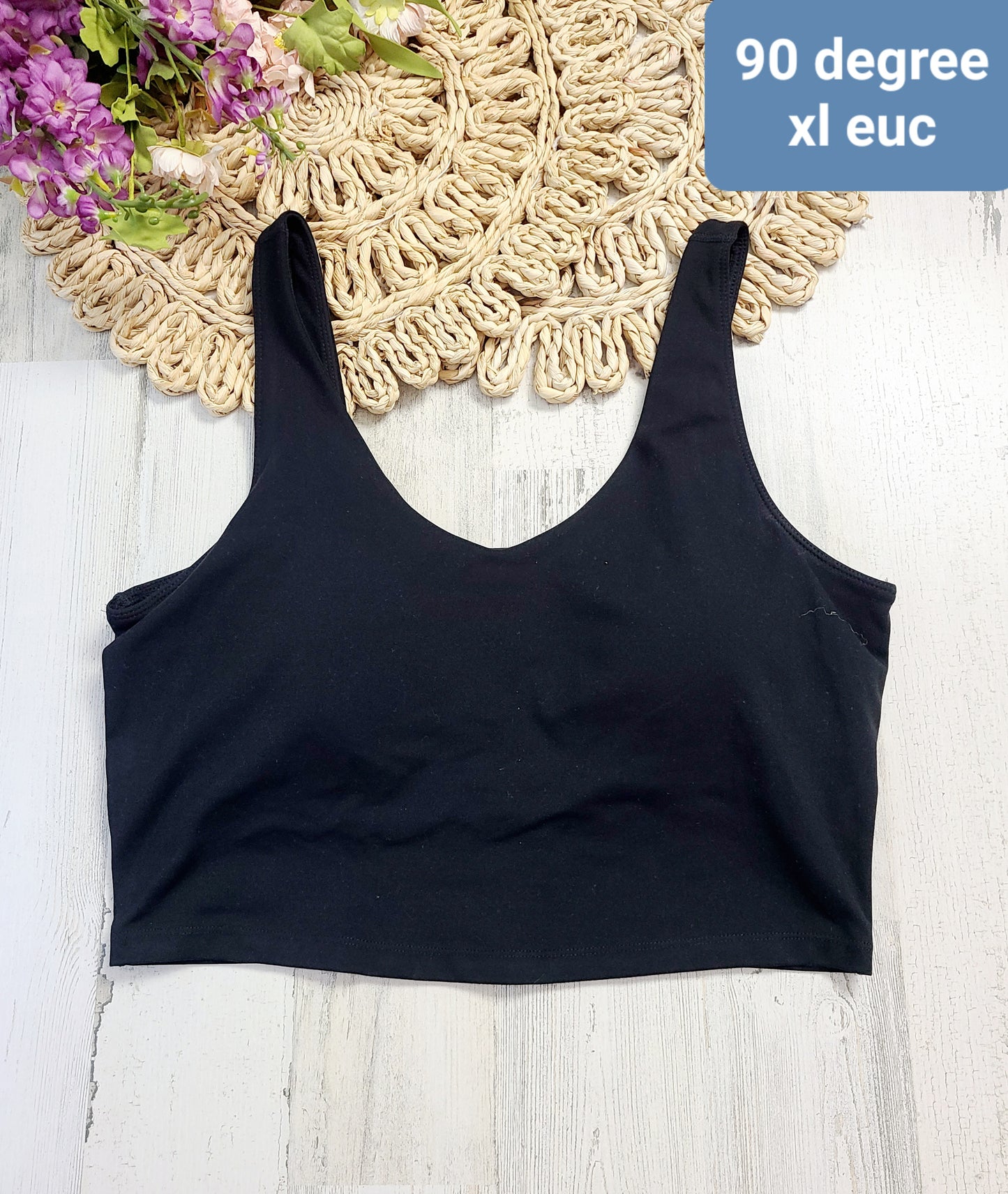 90 degree black crop xl