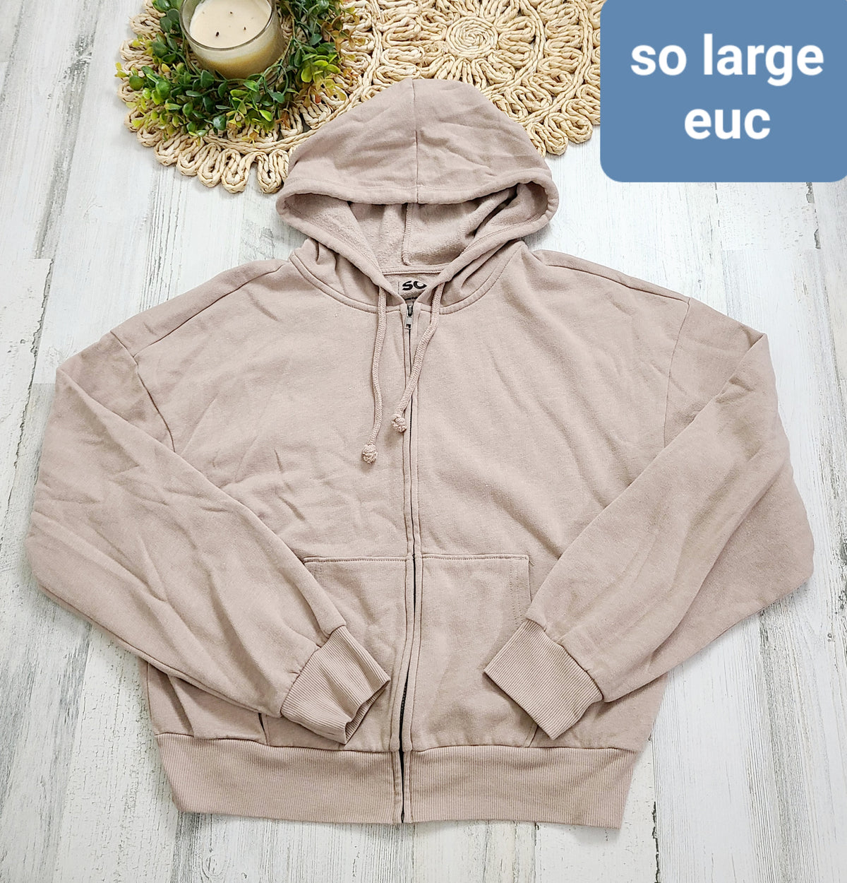 tan zip hood so