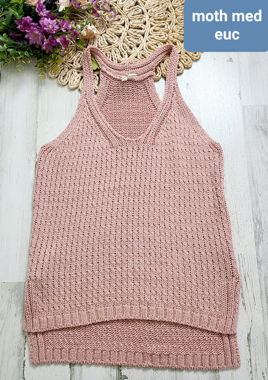 moth pink sweater tank